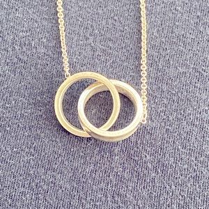 TIFFANY & CO Sterling Silver 1837 Interlocking Circles Necklace D8795